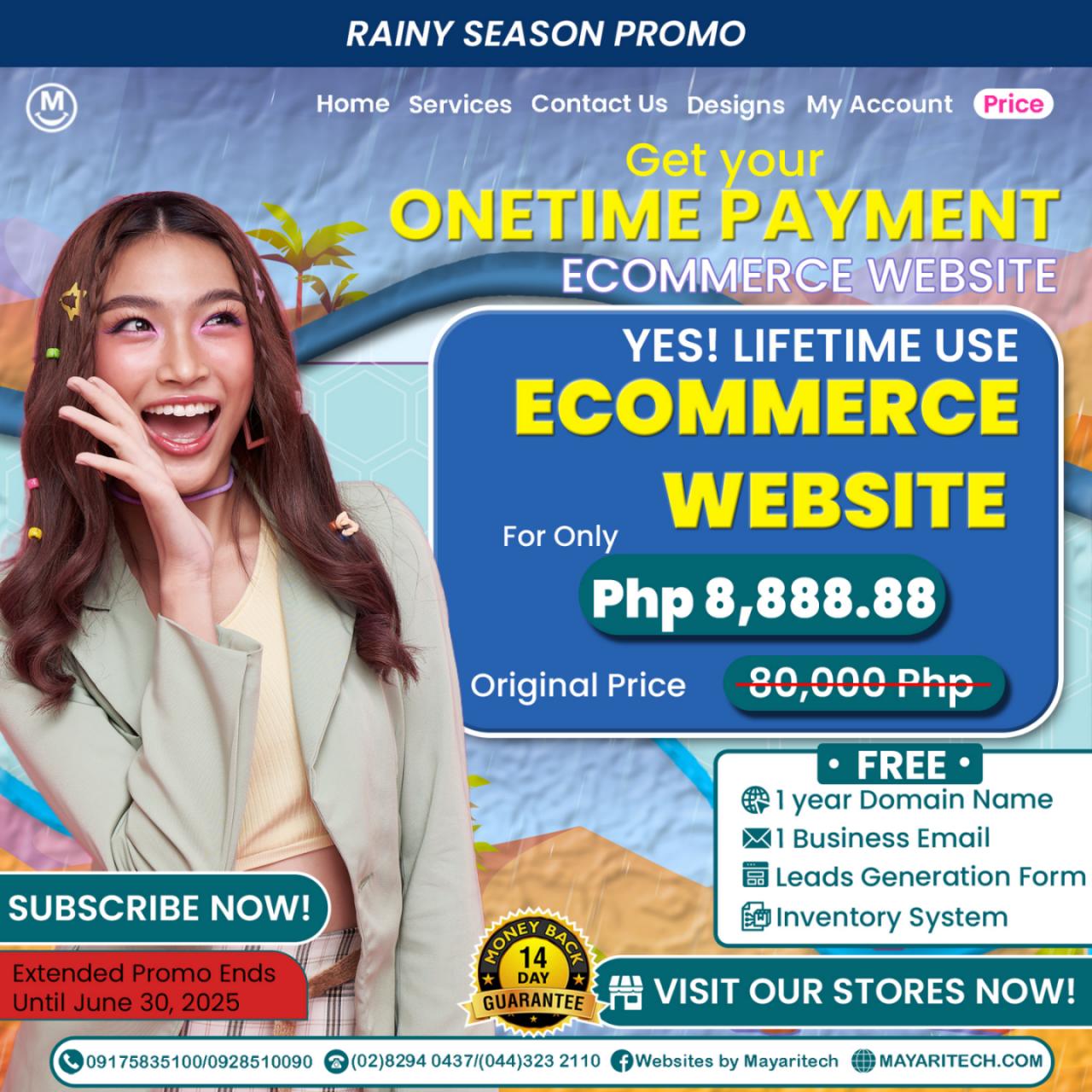 Rainy Season Sale One Time Payment Ecommerce Website For Only 8,888.88