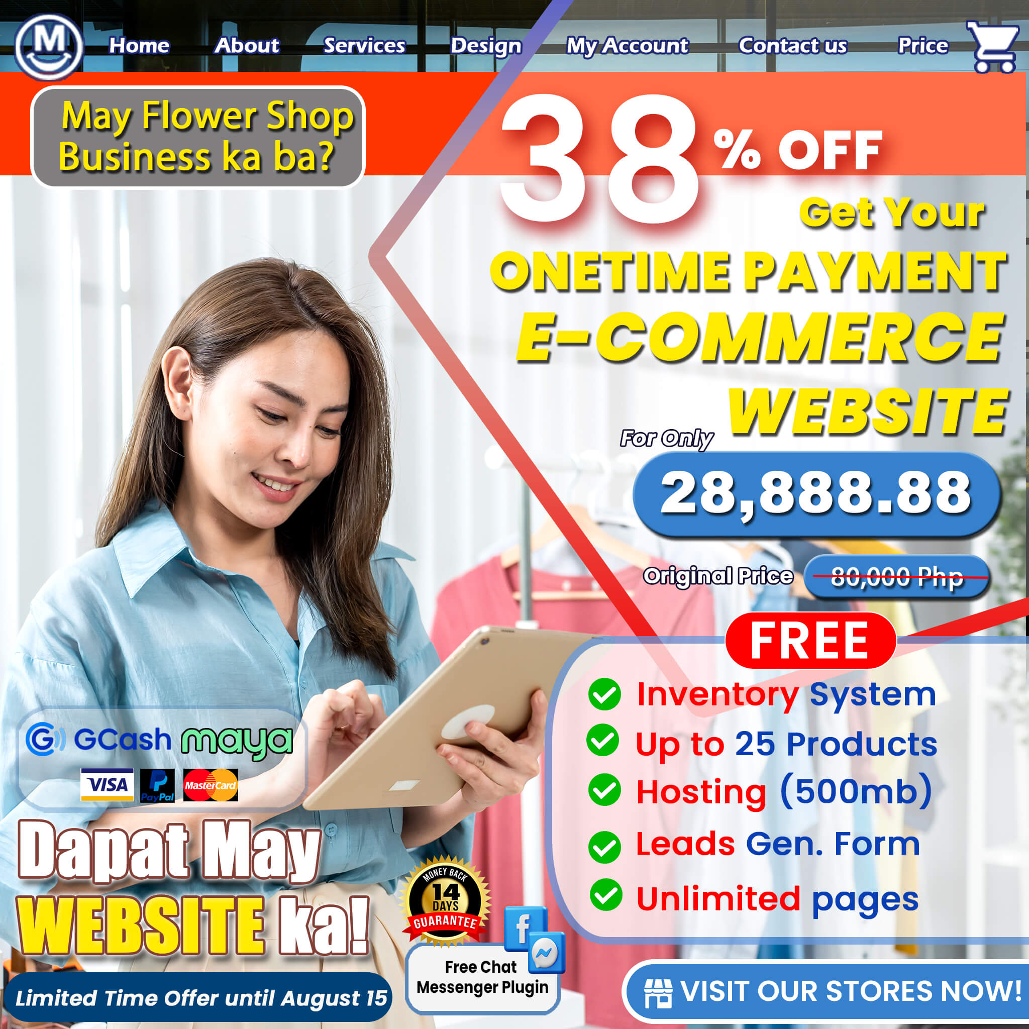 GET YOUR ONE-TIME PAYMENT E-Commerce Website that starts at 28,888.88 Php! 🚀