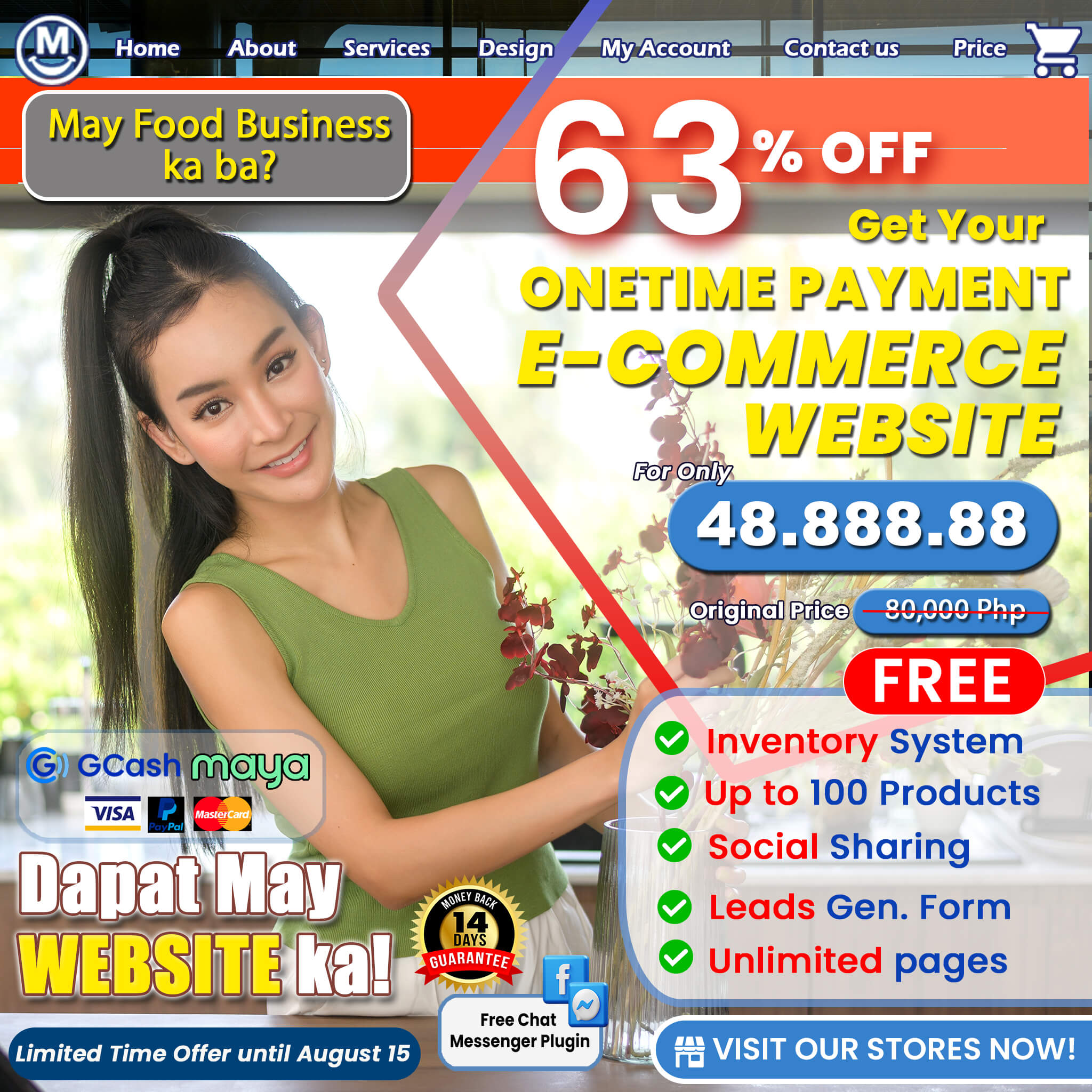 GET YOUR ONE-TIME PAYMENT E-Commerce Website that starts at 48,888.88 Php! 🚀